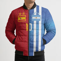 Custom Argentina and Spain Football Mashup Bomber Puffer Jacket Final 2026