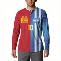 Custom Argentina and Spain Football Mashup Button Sweatshirt Final 2026
