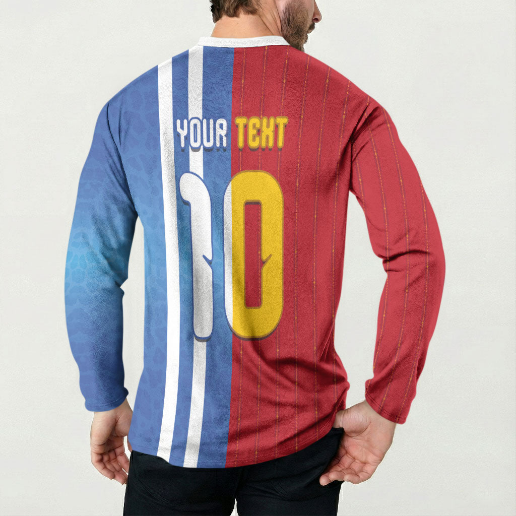 Custom Argentina and Spain Football Mashup Button Sweatshirt Final 2026