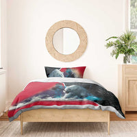 Greenland Bedding Set Polar Bear Warrior Fight for Kalaallit Nunaat