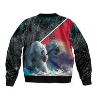 Personalized Greenland Bomber Jacket Polar Bear Warrior Fight for Kalaallit Nunaat