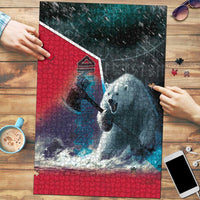 Greenland Puzzle Polar Bear Warrior Fight for Kalaallit Nunaat
