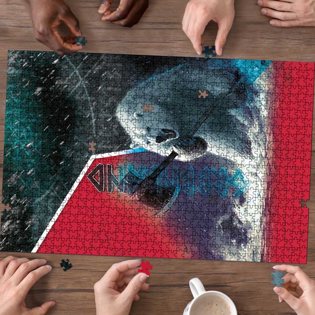 Greenland Puzzle Polar Bear Warrior Fight for Kalaallit Nunaat