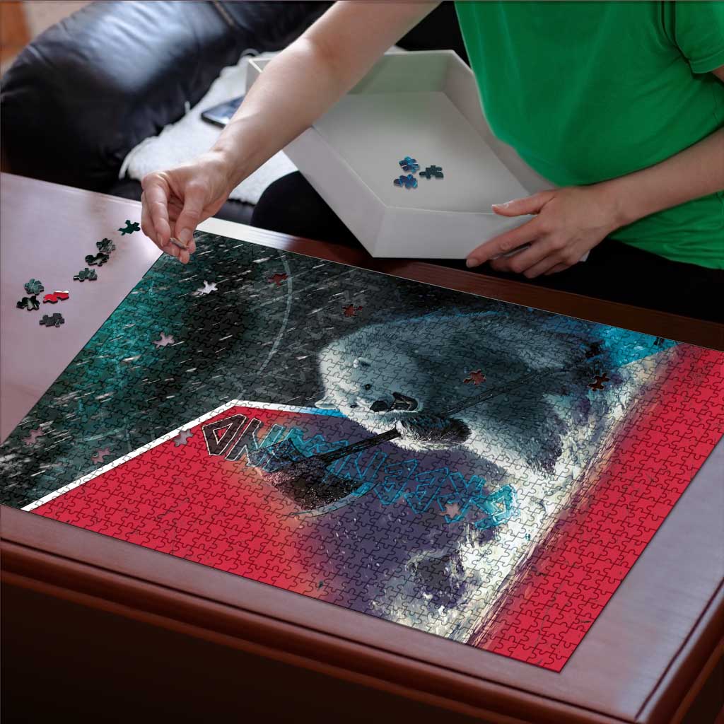 Greenland Puzzle Polar Bear Warrior Fight for Kalaallit Nunaat