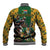 South Africa Rugby Baseball Jacket The Springbok Mascot and Rugby Players Fight for Victory - Wonder Print Shop