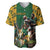 South Africa Rugby Baseball Jersey The Springbok Mascot and Rugby Players Fight for Victory - Wonder Print Shop