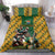 South Africa Rugby Bedding Set The Springbok Mascot and Rugby Players Fight for Victory - Wonder Print Shop