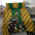 South Africa Rugby Bedding Set The Springbok Mascot and Rugby Players Fight for Victory - Wonder Print Shop