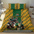 South Africa Rugby Bedding Set The Springbok Mascot and Rugby Players Fight for Victory - Wonder Print Shop