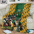 South Africa Rugby Blanket The Springbok Mascot and Rugby Players Fight for Victory