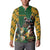 South Africa Rugby Button Sweatshirt The Springbok Mascot and Rugby Players Fight for Victory - Wonder Print Shop