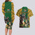 South Africa Rugby Couples Matching Long Sleeve Bodycon Dress and Hawaiian Shirt The Springbok Mascot and Rugby Players Fight for Victory - Wonder Print Shop