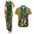 South Africa Rugby Couples Matching Tank Maxi Dress and Hawaiian Shirt The Springbok Mascot and Rugby Players Fight for Victory - Wonder Print Shop