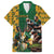 South Africa Rugby Family Matching Long Sleeve Bodycon Dress and Hawaiian Shirt The Springbok Mascot and Rugby Players Fight for Victory - Wonder Print Shop