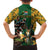 South Africa Rugby Family Matching Off The Shoulder Long Sleeve Dress and Hawaiian Shirt The Springbok Mascot and Rugby Players Fight for Victory - Wonder Print Shop