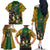 South Africa Rugby Family Matching Off The Shoulder Long Sleeve Dress and Hawaiian Shirt The Springbok Mascot and Rugby Players Fight for Victory - Wonder Print Shop