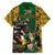 South Africa Rugby Family Matching Short Sleeve Bodycon Dress and Hawaiian Shirt The Springbok Mascot and Rugby Players Fight for Victory - Wonder Print Shop