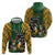 South Africa Rugby Hoodie The Springbok Mascot and Rugby Players Fight for Victory - Wonder Print Shop