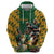 South Africa Rugby Hoodie The Springbok Mascot and Rugby Players Fight for Victory - Wonder Print Shop