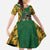 South Africa Rugby Kid Short Sleeve Dress The Springbok Mascot and Rugby Players Fight for Victory - Wonder Print Shop