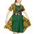 South Africa Rugby Kid Short Sleeve Dress The Springbok Mascot and Rugby Players Fight for Victory - Wonder Print Shop