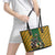 South Africa Rugby Leather Tote Bag The Springbok Mascot and Rugby Players Fight for Victory - Wonder Print Shop