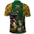 South Africa Rugby Polo Shirt The Springbok Mascot and Rugby Players Fight for Victory - Wonder Print Shop