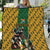 South Africa Rugby Quilt The Springbok Mascot and Rugby Players Fight for Victory