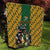 South Africa Rugby Quilt The Springbok Mascot and Rugby Players Fight for Victory