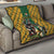 South Africa Rugby Quilt The Springbok Mascot and Rugby Players Fight for Victory