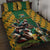 South Africa Rugby Quilt Bed Set The Springbok Mascot and Rugby Players Fight for Victory - Wonder Print Shop