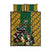 South Africa Rugby Quilt Bed Set The Springbok Mascot and Rugby Players Fight for Victory - Wonder Print Shop