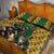 South Africa Rugby Quilt Bed Set The Springbok Mascot and Rugby Players Fight for Victory - Wonder Print Shop