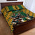 South Africa Rugby Quilt Bed Set The Springbok Mascot and Rugby Players Fight for Victory - Wonder Print Shop