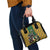 South Africa Rugby Shoulder Handbag The Springbok Mascot and Rugby Players Fight for Victory