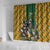 South Africa Rugby Shower Curtain The Springbok Mascot and Rugby Players Fight for Victory