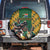 South Africa Rugby Spare Tire Cover The Springbok Mascot and Rugby Players Fight for Victory - Wonder Print Shop