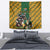 South Africa Rugby Tapestry The Springbok Mascot and Rugby Players Fight for Victory