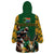 South Africa Rugby Wearable Blanket Hoodie The Springbok Mascot and Rugby Players Fight for Victory - Wonder Print Shop