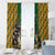 South Africa Rugby Window Curtain The Springbok Mascot and Rugby Players Fight for Victory