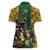 South Africa Rugby Women Polo Shirt The Springbok Mascot and Rugby Players Fight for Victory