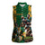 South Africa Rugby Women Sleeveless Polo Shirt The Springbok Mascot and Rugby Players Fight for Victory