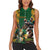 South Africa Rugby Women Sleeveless Polo Shirt The Springbok Mascot and Rugby Players Fight for Victory