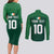 Custom Ireland Rugby Go Shamrocks Couples Matching Long Sleeve Bodycon Dress and Long Sleeve Button Shirt - Wonder Print Shop