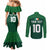 Custom Ireland Rugby Go Shamrocks Couples Matching Mermaid Dress and Long Sleeve Button Shirt