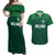 Custom Ireland Rugby Go Shamrocks Couples Matching Off Shoulder Maxi Dress and Hawaiian Shirt - Wonder Print Shop