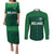 Custom Ireland Rugby Go Shamrocks Couples Matching Puletasi and Long Sleeve Button Shirt - Wonder Print Shop