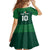 Custom Ireland Rugby Go Shamrocks Family Matching Off The Shoulder Long Sleeve Dress and Hawaiian Shirt - Wonder Print Shop