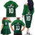 Custom Ireland Rugby Go Shamrocks Family Matching Off The Shoulder Long Sleeve Dress and Hawaiian Shirt - Wonder Print Shop