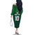 Custom Ireland Rugby Go Shamrocks Family Matching Off The Shoulder Long Sleeve Dress and Hawaiian Shirt - Wonder Print Shop